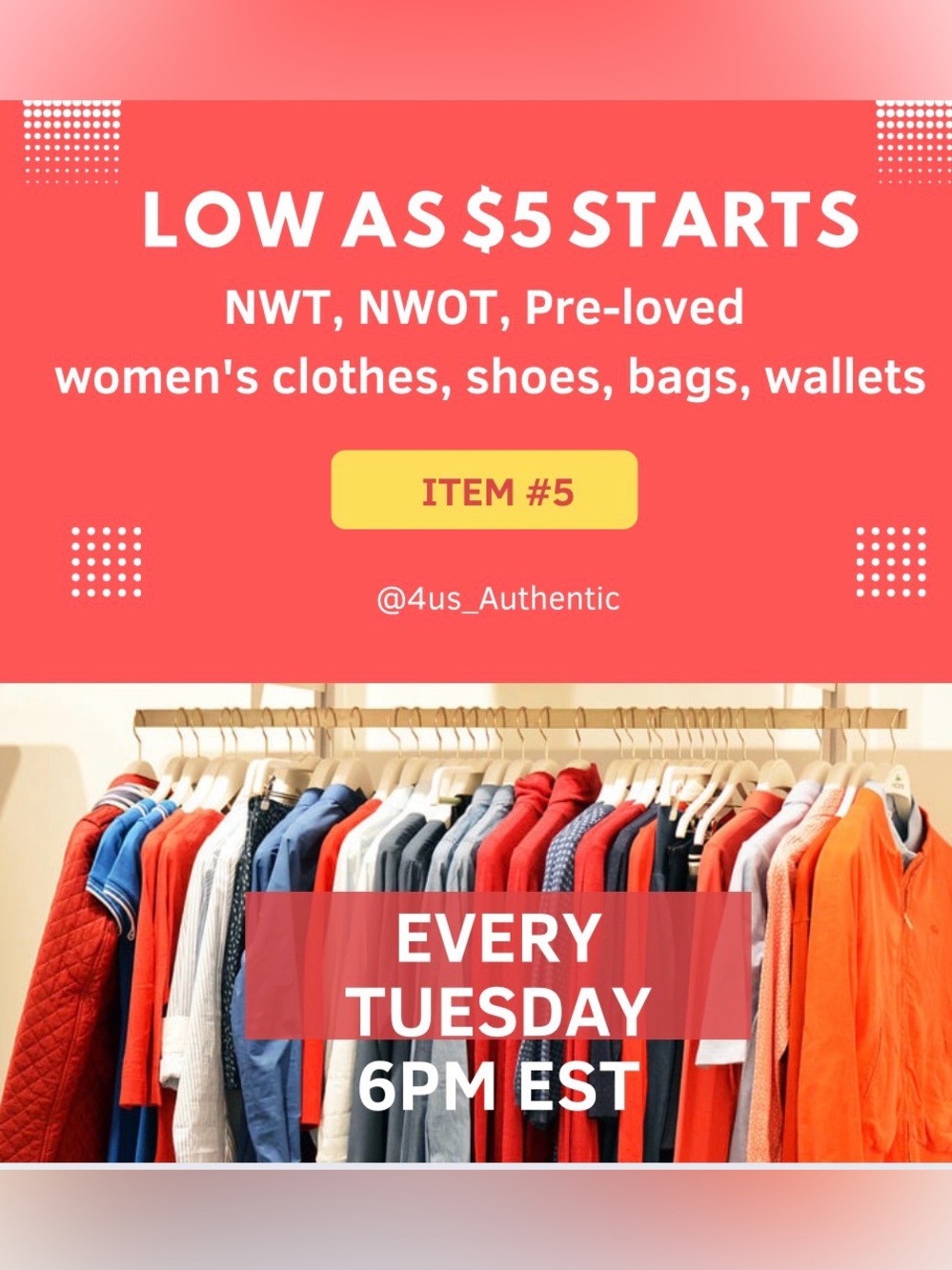 Low as $5 starts